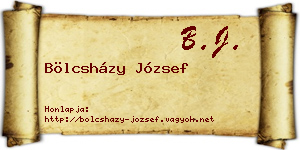 Bölcsházy József névjegykártya