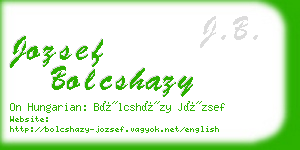 jozsef bolcshazy business card